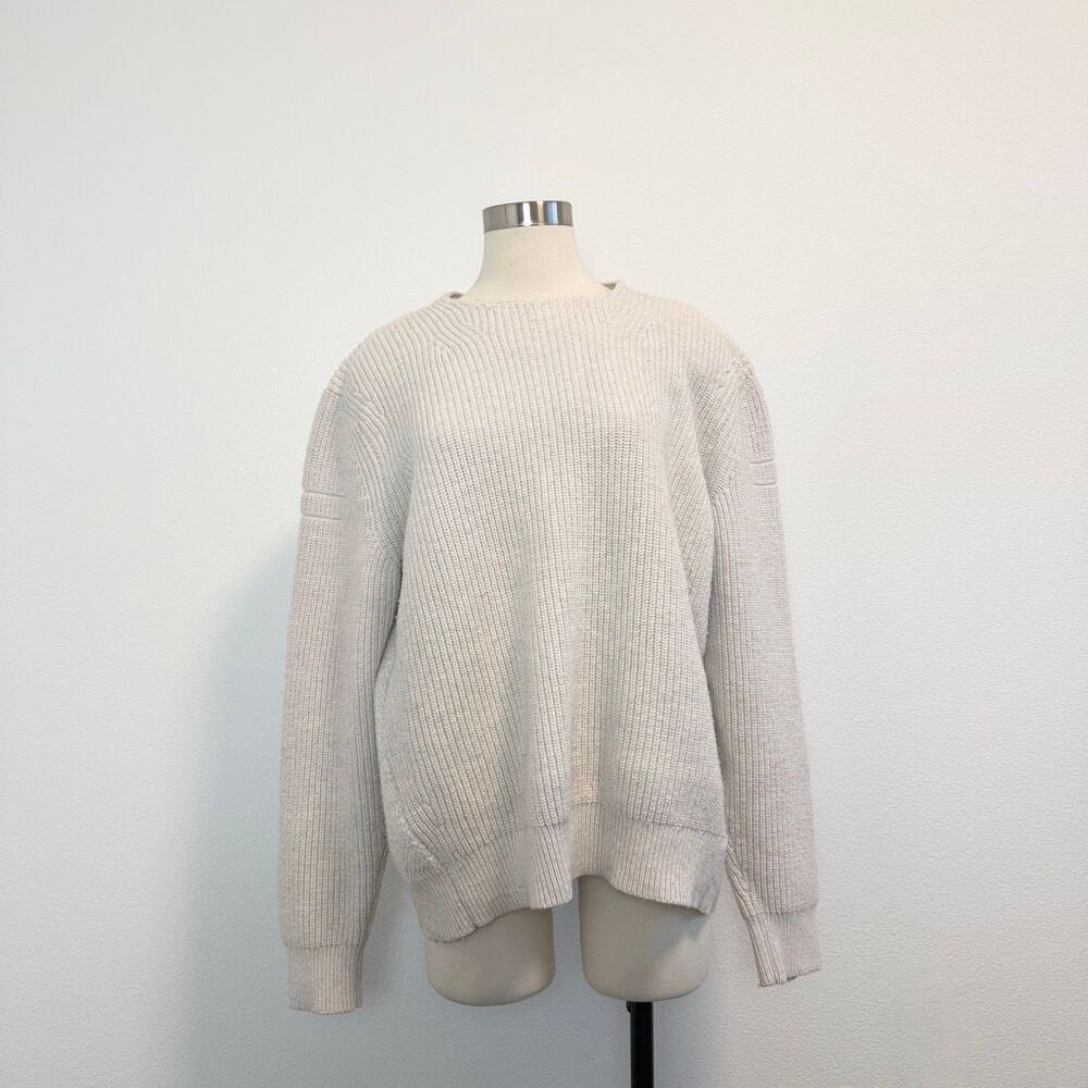 AllSaints Marcel Off White Cream Natural Wool Blend Oversize Fit XXL
